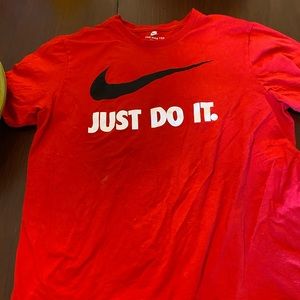 Red Nike shirt
